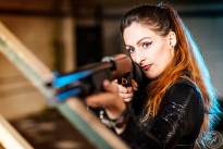 xBlack Dress Pumpgun Girl