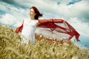 Chlor Cyan - Red Shawl
