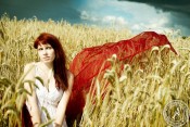 Chlor Cyan - Red Shawl
