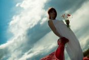 Chlor Cyan - Red Shawl