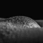 Water drops on nude skin