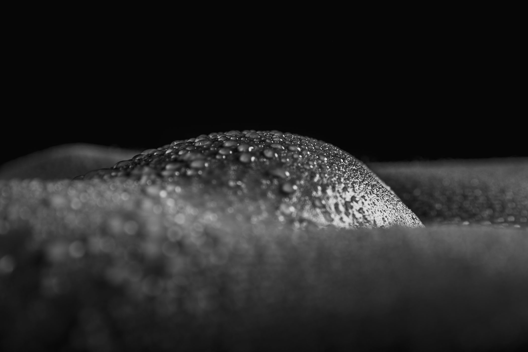 Water Drops on a nude girls pure skin